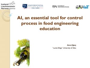AI – an essential tool for control process in food engineering education