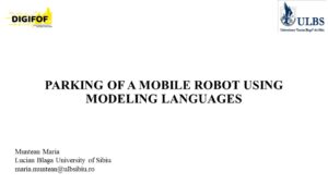Parking of a mobile robot using modeling languages